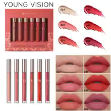 6 Pcs Matte Liquid Lipstick Set