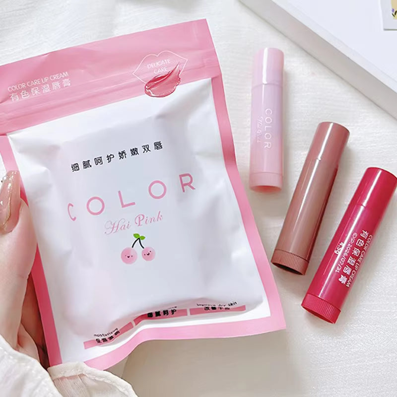 3 Pcs Tinted Lip Balm Set