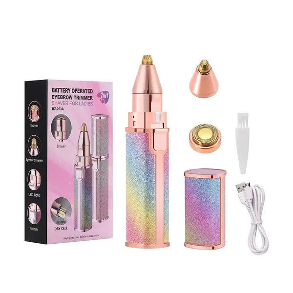 2 IN 1 LED Eyebrow & Face Trimmer for Women